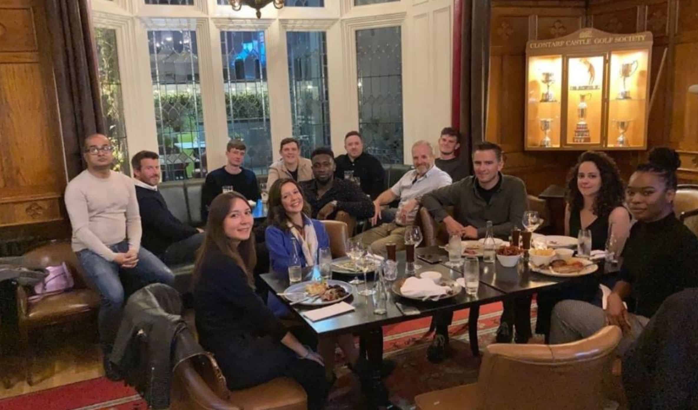 team in dublin - dinner